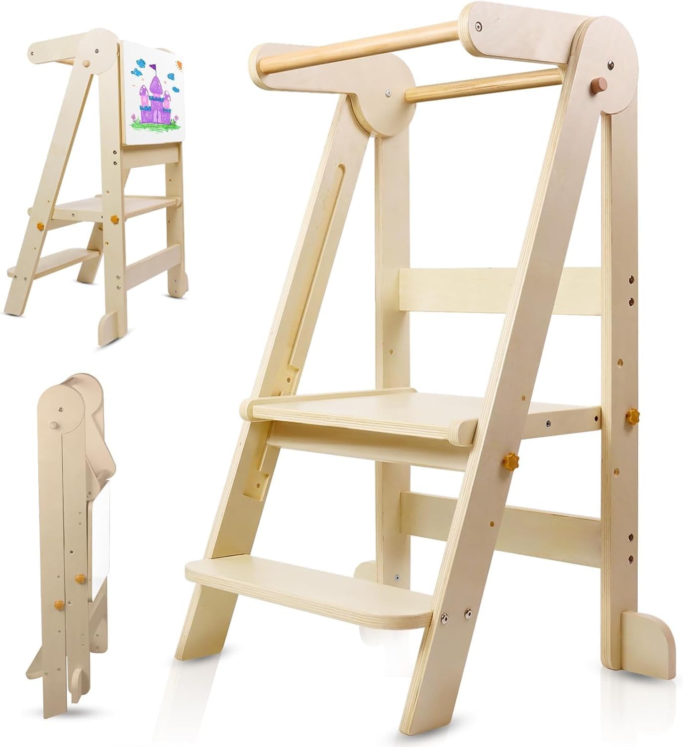 Toddler Learning Tower - Menara Dapur Lipat untuk Balita, Alat