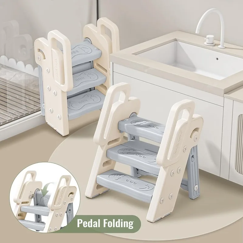 Bangku 3 langkah dengan pegang - Toddler Learning Tower ulasan dan harga