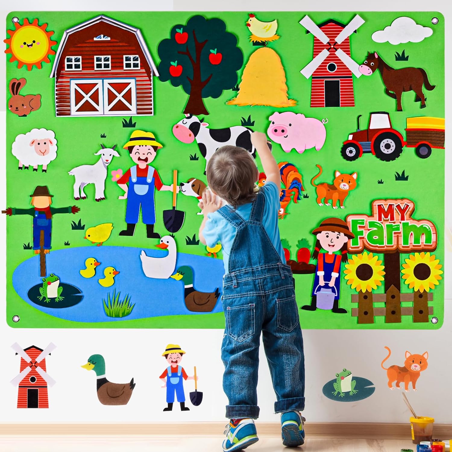 Hewan pertanian merasa cerita  - Toddler Learning Tower ulasan dan harga