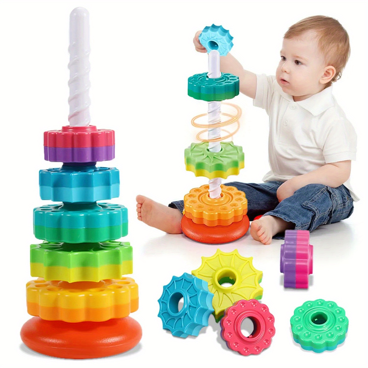Mainan Puzzle Menara Pelangi B - Toddler Learning Tower ulasan dan harga