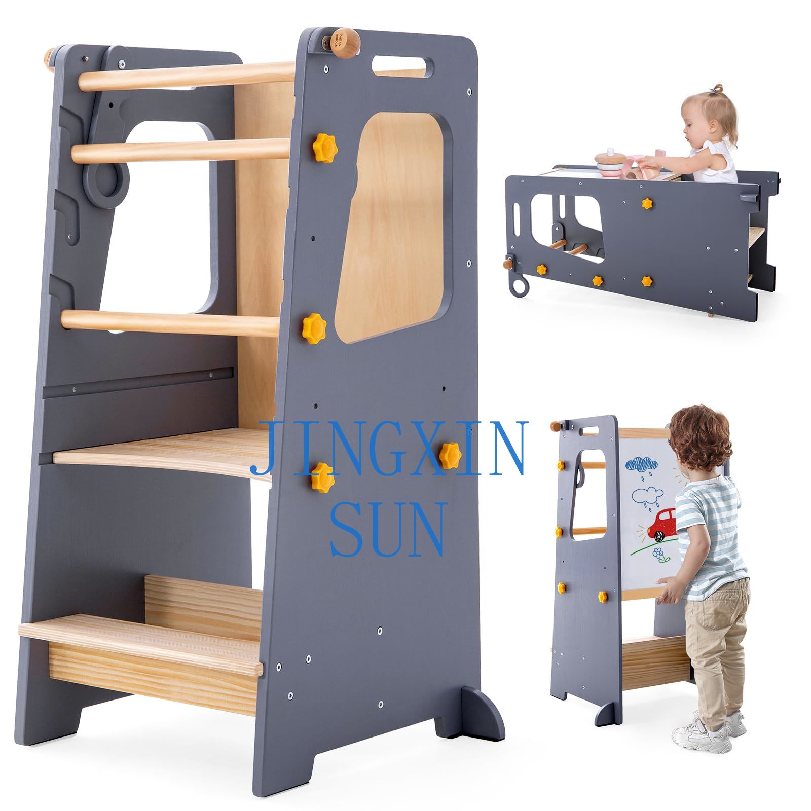 Menara Dapur Anak 4 in 1 Monte - Toddler Learning Tower ulasan dan harga